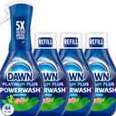 Dawn Powerwash Gain Original Dish Spray, Liquid Dish Soap, Dish Soap Refill, , 1 Starter Kit + 3 Refills, 64 Fl Oz Total (16 fl oz/bottle)