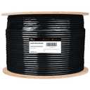 TRUE CABLE Cat5e Direct Burial Bulk Ethernet Cable, Unshielded U/UTP, 1000ft, Black, Waterproof, Outdoor OSP Jacket, 24AWG Solid Bare Copper, 350MHz, PoE++ 100W