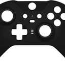 eXtremeRate Black Soft Touch Grip Faceplate Cover, Front Housing Shell Case Replacement Kit for Xbox One Elite Series 2, Xbox Elite 2 Core Controller Model 1797 - Controller NOT Included Black