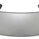 Dollger Futuristic Sunglasses Y2K Space Cyclops Wrap Around Glasses Rimless Translucent Mirrored Lens