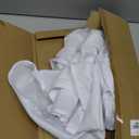 sancua 60 Inch Round Tablecloth (Fits 20-48 Inch Tables), Water Resistant Spill Proof Washable Polyester Table Cloth Decorative Fabric Table Cover for Dining, Buffet Parties and Camping, White