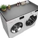 Washer Dryer Countertop, 27.5 x 54 Inch Washer and Dryer Countertop for Laundry Room Organization with Edge Wooden, Grey