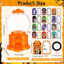 Blosssound 24 Set Candy Party Favors Mini Gumball Machine 3.8 Inch Candy Holder Dispenser Plastic Candies Box for Christmas Birthday Wedding Gift Prizes Party Decor(Halloween)