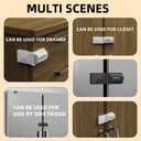 2 Pack Drawer Locks Baby Proofing Keyless Password Code Dresser Child Proof Locks Cabinet Combination Owners Closet Baby Safety Lock Latches for Bedstand Furniture Corner Edges (2, White)