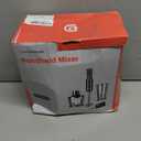 G.a HOMEFAVOR Handheld Corded Hand Blenders Set: 1000W Trigger Variable Speed 5 in 1 Stick Blenders with Stainless Steel Blade, Mixing Beaker, Whisk, Milk Frother for Soup, Baby Food, Smoothies