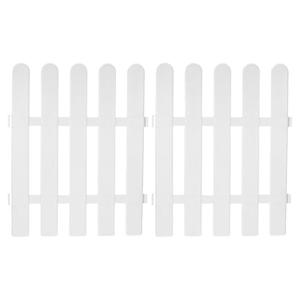Milisten White Garden Fence 2-Pack Plastic Decorative Lawn Edging Border for Flower Beds and Pathways Lightweight Easy Installation
