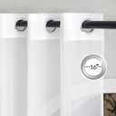 NICETOWN White Sheer Curtains 45 inches Long, Grommet Light Filtering Airy Voile Sheer Lightweight & Breathable Window Treatments for Kitchen/Cafe, W30 x L45, 2 Panels