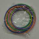 24 Pcs Multicolor Plastic Toss Rings Kids Ring Toss Game Carnival Rings for Speed and Agility Practice Games, Garden Backyard Outdoor Games, Bridal Shower Game, Game Booth (3 Sizes)