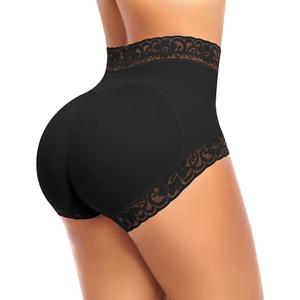 DERCA Butt Enhancer Hip Pads Lace Padded Boyshorts (Small, #B0114 Black-cp02)
