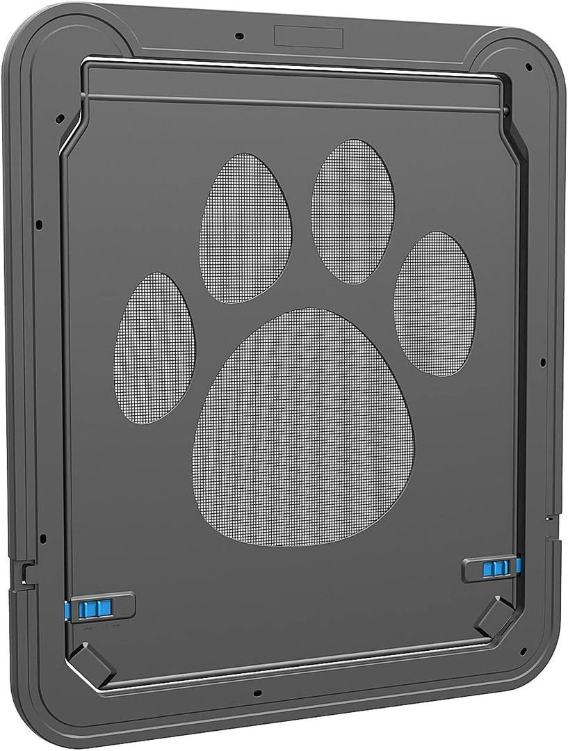 PETLESO Dog Door for Screen Doors, Large Dog Opening for Sliding Doors, Inner Flap 12"14" Lockable Magnetic with Automatic Close, Sturdy ABS Pet Doorway for Small to Large Dogs (Black) PETLESO Dog Door for Screen Doors, Large Dog Opening for Sliding Doors, Inner Flap 12"14" Lockable Magnetic with Automatic Close, Sturdy ABS Pet Doorway for Small to Large Dogs (Black)