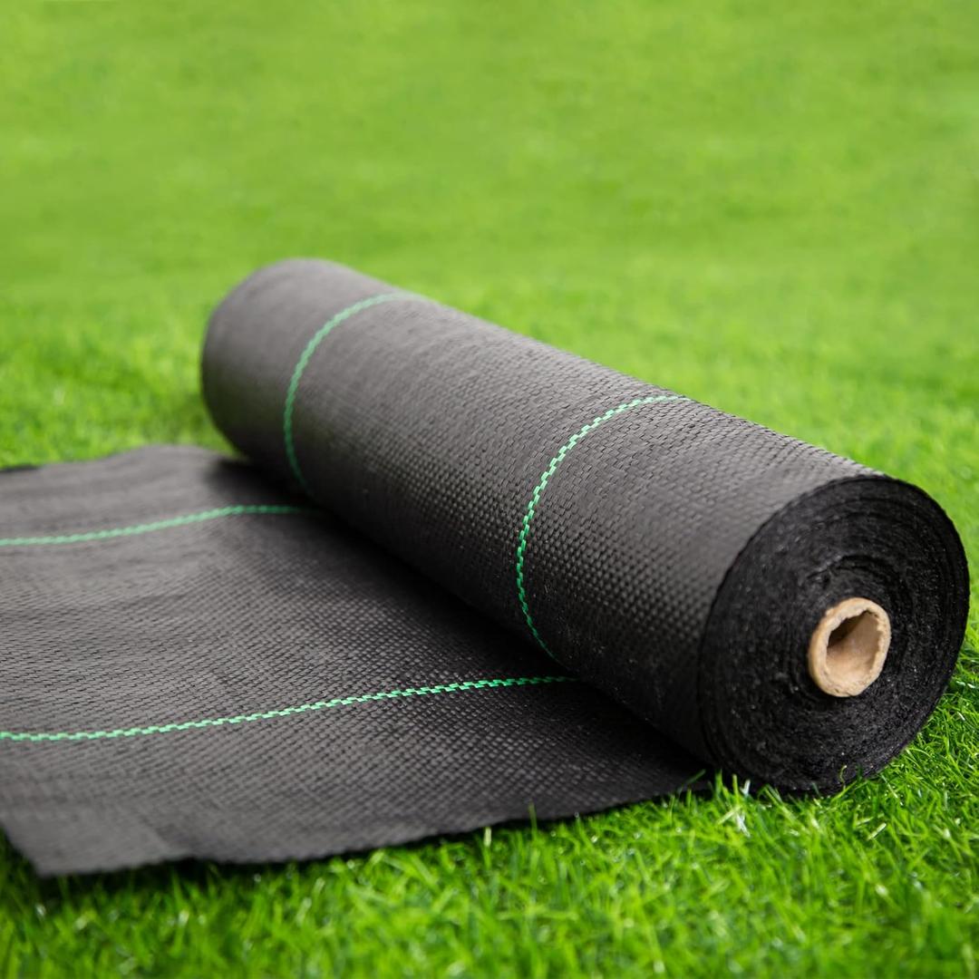 Heavy Duty Woven Weed Blocker, Ground Cover Geotextile Fabric for Under Gravel, Garden Bed Liner & Pathways
46.5" Width 5" Diameter