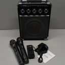 Karaoke Machine with 2 Microphones: HWWR Portable Karaoke Machine for Adults Kids, Eco-Friendly Reusable for Home Party Bluetooth Speaker with Bass/Treble Adjustment, Support REC/USB/AUX