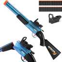 Double Barrel Soft Bullet Shotgun Soft Dart Blaster, with 40 Soft Darts, Foam Blaster with Scope for 14+ Years Old