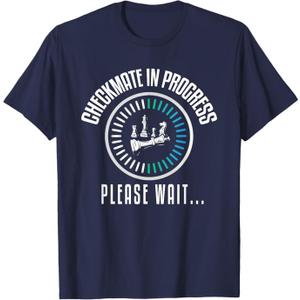 Funny Chess Player Board Game - Chess T-Shirt (Navy Blue, Black)