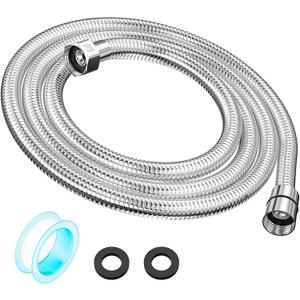 79" Shower Hose, Extra Long 304 Stainless Steel Handheld Shower Head Hose Extension/Replacement, Flexible & Durable, G1/2 Universal Insert & Nut 