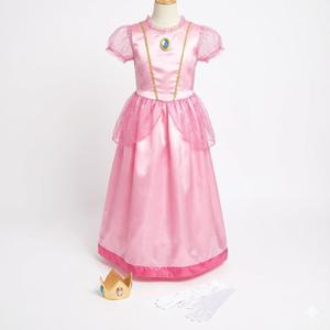 Hansooncood Princess Peach Costume Adult Super Borthers Costume Women Halloween Pink X Large