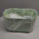 Supteron Bathroom Garbage Can with Lid 3.2 Gallon Narrow Garbage Can Small Plastic Garbage Bin 12 Liter with Press Type Lid for Bedroom Bathroom, Mint Green