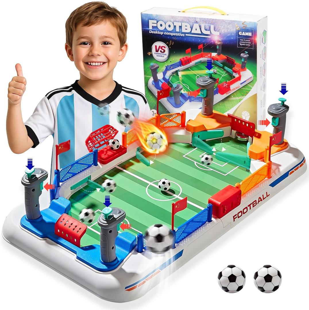 Mini Soccer Board Game for Kids: Foosball Table Toys for 3 4 5 6 7 8-12 Year Old Kids - Pinball Interactive Sports Game Age 3+ Indoor Home Party - Gift for Boys Girls Birthday Christmas Grandkids