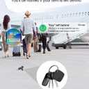Air Tracker Tags 2 Pack - for iOS Only - Bluetooth Keys Finder Luggage Tracker Compatible with Apple Find My APP, Item Locator for Luggage, Backpack, Suitcases, Replaceable Battery (Black)