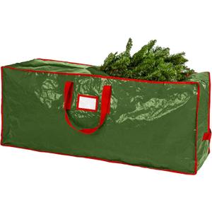 Handy Laundry, Christmas Tree Storage Bag - Stores 7.5 Foot Artificial Xmas Holiday Tree, Durable Waterproof Material, Zippered Bag, Carry Handles, Protects Against Dust, Insects and Moisture. (Green)