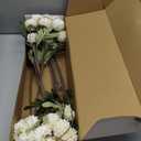 Artificial Flowers for Vases 20 Inch 10 Stems, Silk Dried Fake Mums Bouquet Indoor Faux Floral Arrangements for Decoration (White)