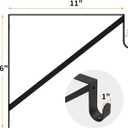 Heavy Duty Closet Rod & Shelf Brackets Clothes Hanger Pole Support Bracket Black 3 Pack