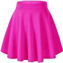 Afibi Casual Mini Stretch Waist Flared Plain Pleated Skater Skirt Size XL