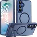 for Samsung Galaxy S26 Plus Case, [Compatible with MagSafe] [3 Stand Ways], Military Grade Drop Protection Invisible Stand Slim Case for Galaxy S26 Plus 5G, Blue