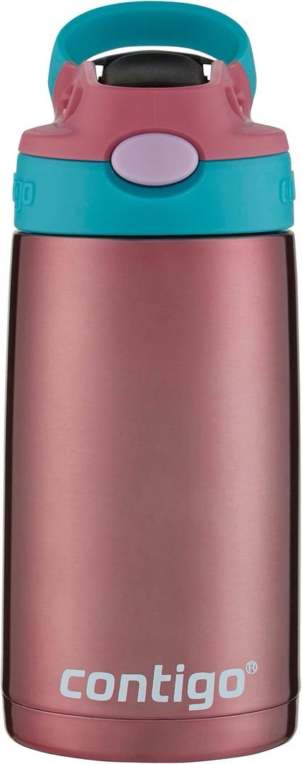 Contigo Kids Straw Stainless Steel Water Bottle with AUTOSPOUT Lid 13oz Punch