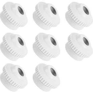 BlueStars Pool Jet Nozzles SP1419D Directional Flow Hydrostream Return Jet Compatible with Adjustable 3/4" Opening Rotating Eyeball and 1-1/2 Inch MIP Thread - PACK OF 8 White BlueStars Pool Jet Nozzles SP1419D Directional Flow Hydrostream Return Jet Compatible with Adjustable 3/4" Opening Rotating Eyeball and 1-1/2 Inch MIP Thread - PACK OF 8 White