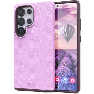 Crave Compatible with Samsung Galaxy S25 Ultra Case, Shockproof Protection Dual Layer Case for Samsung Galaxy S25 Ultra (6.9 inch) - Lilac