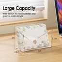 2 x KTRIO Acrylic Mail Holder, Clear Mail Organizer Countertop, Letter Envelope Holder for Desk, Mail Sorter Letter Stand for Home Office School