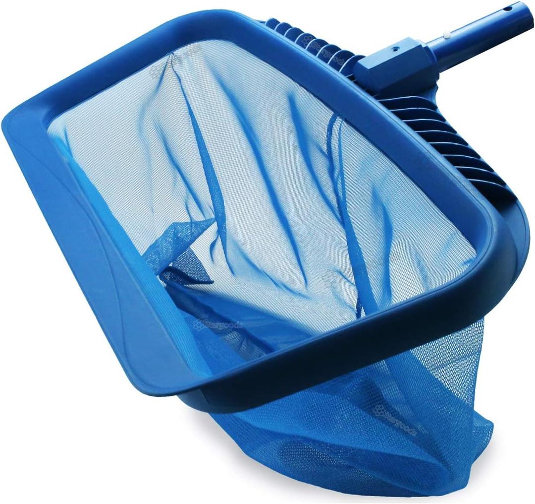 STARGOODS 20" Pool Skimmer Net - Heavy-Capacity Deep Bag Leaf Rake for Inground & Above Ground Pools - Fine Mesh Catches Leaves, Pet Hair & Debris - Pool-Safe Rounded Edges - Fits Standard Poles, Blue
