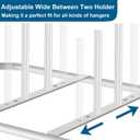 EASTTOWEST Hanger Stacker Organzier,33 inch Height Hanger Stand Clothes Hanger Storage Rack,Hanger Holder for Closet Laundry Room,White