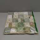 vctops Patchwork Chair Pad with Ties No Slip Lace Trim Chair Cushion Farmhouse Floral Print Kitchen Dining Seat Cushion (017 Green, 16"x16")