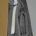 Full Blackout Memory Trained Pleated Curtains with Magnetic Closure, Flax Linen Textured Thermal Insulated Drapes, 1 Panel, W45 x L90, Grey