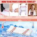 Chumia 18 Pcs 30 x 9 Inch Baseball Cooling Towel Accessories Baseball Soft Party Favors Ice Towel Breathable Chilly for Player Team Coach Team Gifts Goodie Bag Stuffers Sport Supplies
