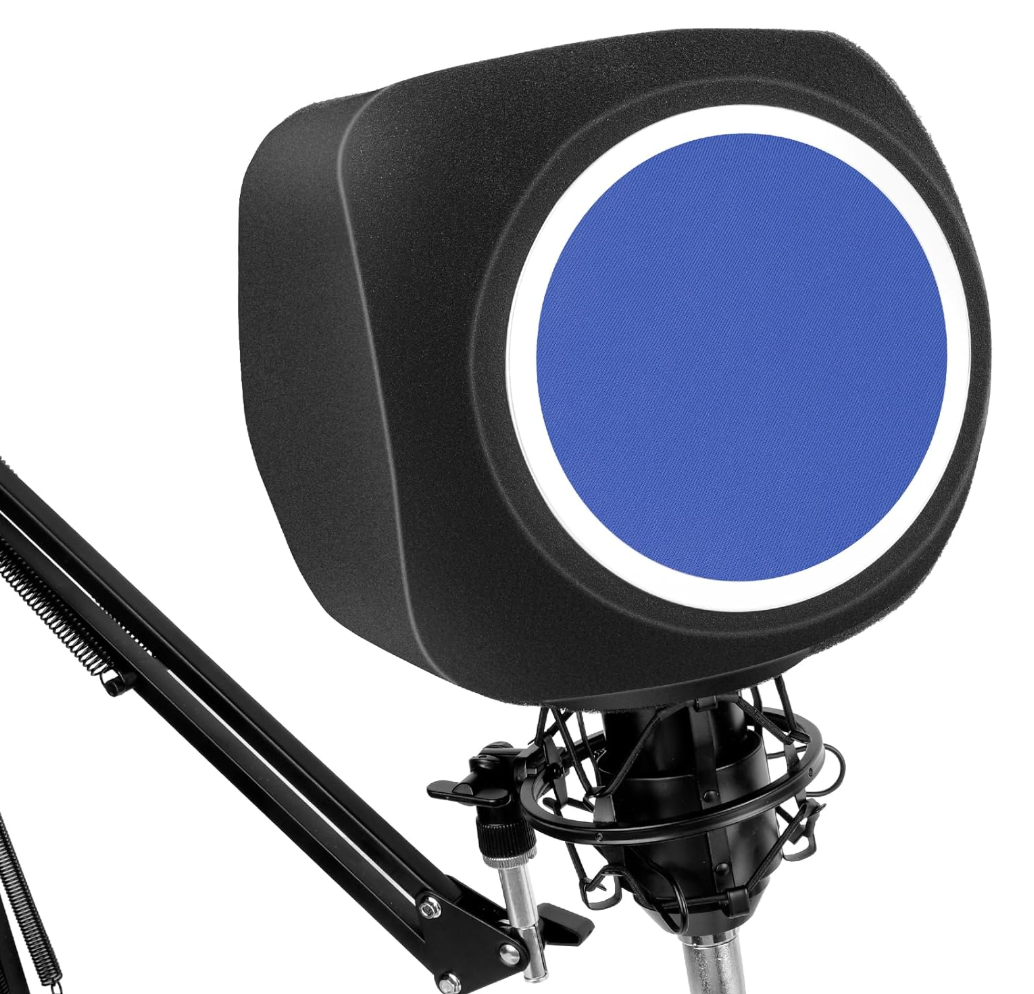 Microphone Isolation Ball, Microphone Isolation Shield Pop Filter for Microphone for Noise and Reflection Reduction, SoundAbsorbing Foam Cover for Recording Studios, Singing, Live Stream