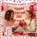 2 x Lewtemi Valentine Exchange Dice Game, Galentine's Day One Instruction Standing Sign with 2 Dice Galentine Activities The Girl's Night Party Favors Friend Valentines Gifts for Women