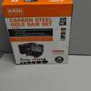 KATA 20PCS Hole Saw Kit, Hole Saw Set with 3/4"-6"(19-152mm) Saw Blades, Hole Saws Drill Bits Hole Cutter Kits with Storage Case, Holesaw Cutting for Soft Wood, Plywood, Drywall, PVC (Black)