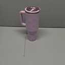 Christmas Gift for Girlfriend - 40 oz Coquette Bow Tumbler with Handles & Straw Lid, Insulated Travel Coffee Mug, Leak Proof, Stainless Steel Cup with Cleaner for Women, Birthday Gift (Pink)