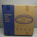 LUDOMIDE Flush Mount Ceiling Fan, Ceiling Fans with Lights and Remote, 6 Winds Speeds, 20” Low Profile Ceiling Fan 3000-6000K Dimmable LED Light for Bedroom, Living Room, Dining Room and Kitchen