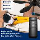 TX028C-S Ceiling Fan Remote Control Replacement for Hampton Bay and Home Decorators Collection Fans, 3-Speed with Light Dimming,Dip Switches or Learn Key to Match, for TX028-S TX028-L (Remote Only)