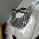 ECOTRIC Universal Tinted Windshield 18"x16" Compatible with Yamaha Honda Suzuki Harley Kawasaki Motorcycle Smoke Windscreen