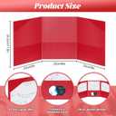 Tenceur 24 Pcs Bulk Plastic Trifold Folders with 3 Pockets, Red