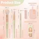 Travel Makeup Brush Set, Portable Makeup Kit with Pad Easy Clean Vegan Brush Set, ON THE GO Cosmetic Brushes Tools 4 Pcs for Women