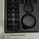 Ear Plugs for Sleeping, 2 Pairs of Reusable Earplugs for Noise Reduction 25dB-30dB with 8 Ear Tips, Soft Hearing Protection Ear Plugs for Concert,Noise Sensitivity, Study & Work, Black