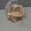 Wicker Rattan Flower Girl Basket with Bows,Pearl Handle Flower Basket,Wedding Flower Girl Basket and Home Decorations. (1)