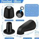 Matte Black Bath Tub Spout Shower Trim Kit, with 3 Shower Knob, Compatible with Price/Pfister Verve Tub/Shower Faucet Handle Set, for 1/2'' Pipe MALE Thread Connection, 3/4'' IPS Pipe Inside Thread