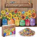 Civaner 500 Piece Christian Puzzles for Adults Bible Sunflower Religious Jigsaw Puzzles for Adults Elderly Seniors Inspirational Gifts for Church Easter Mother's Day(Christian)